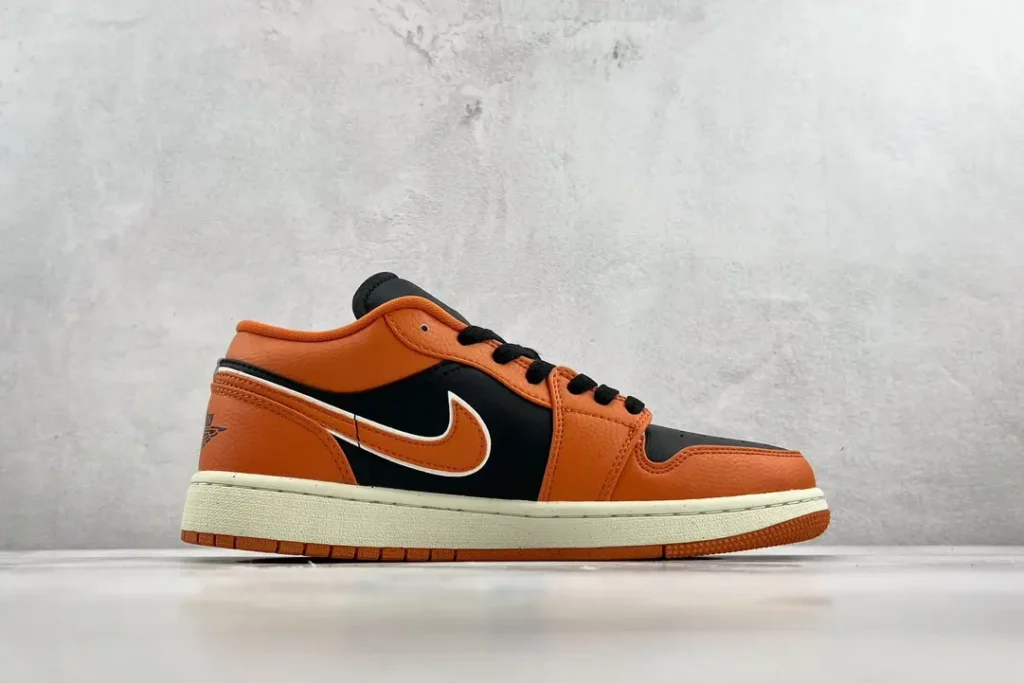 Nike Air Jordan 1 Low OG Shattered Backboard orange black leather sneakers