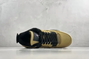 Air Jordan 4 Retro Taupe Haze black mesh leather sneakers