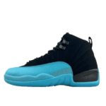 Air Jordan 12 Gamma Blue black bright blue leather sneakers