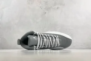 Nike Air Jordan 12 Retro Cool Grey white and grey leather sneakers with white laces
