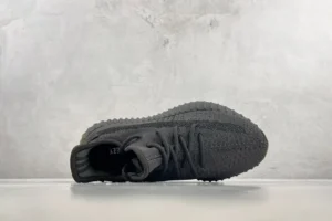 Adidas Yeezy Boost 350 V2 black colorway primeknit sneakers with rubber sole