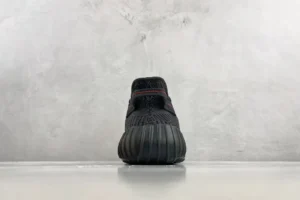 Adidas Yeezy Boost 350 V2 black red Primeknit knit sneakers with ribbed rubber sole