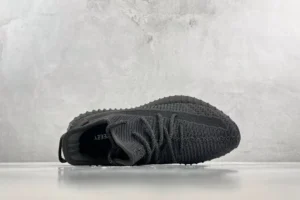 Adidas Yeezy Boost 350 V2 black colorway Primeknit fabric sneakers
