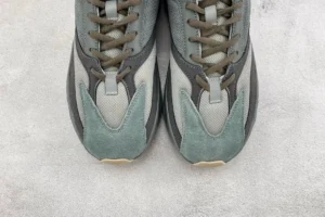 Adidas Yeezy Boost 700 Inertia grey green beige mesh suede sneakers
