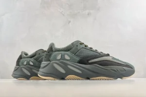 Adidas Yeezy Boost 700 Teal Blue grey suede mesh sneakers with chunky rubber sole