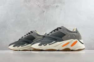 Adidas Yeezy Boost 700 Wave Runner gray black orange suede mesh sneakers