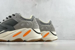 Adidas Yeezy Boost 700 Wave Runner grey orange mix mesh suede leather sneakers