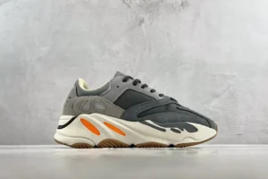 Adidas Yeezy Boost 700 Wave Runner grey black orange suede mesh sneakers