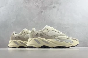 Adidas Yeezy Boost 700 Analog off white beige mesh suede sneakers