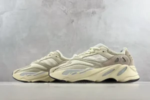 Adidas Yeezy Boost 700 Analog cream white gray suede mesh sneakers