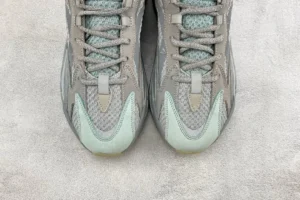 Adidas Yeezy Boost 700 Salt grey aqua suede mesh sneakers