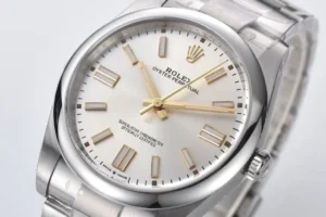 Rolex Oyster Perpetual 114200 silver dial stainless steel bezel stainless steel watch