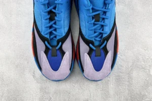 Adidas Yeezy Boost 700 Bright Blue black purple suede mesh sneakers