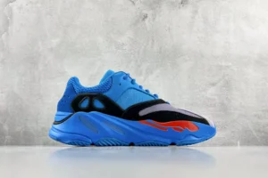 Adidas Yeezy Boost 700 Bright Blue black grey red mesh suede sneakers