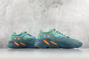 Adidas Yeezy Boost 700 Wave Runner blue green orange suede mesh sneakers
