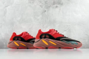 Adidas Yeezy Boost 700 Rust red black brown mesh suede leather sneakers