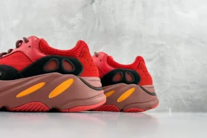 Adidas Yeezy Boost 700 Sun sneaker red black orange suede mesh sneakers