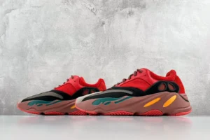 Adidas Yeezy Boost 700 Wave Runner red black multicolor suede mesh sneakers