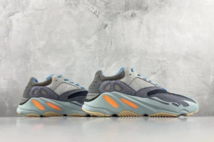 Adidas Yeezy Boost 700 Wave Runner gray blue orange suede mesh sneakers