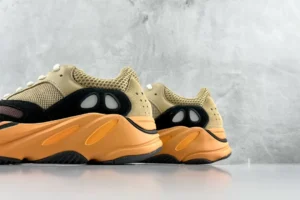 Adidas Yeezy Boost 700 Wave Runner tan black orange mesh suede leather sneakers