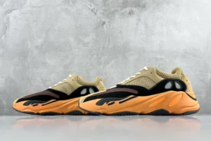 Adidas Yeezy Boost 700 Wave Runner brown black tan orange suede mesh sneakers