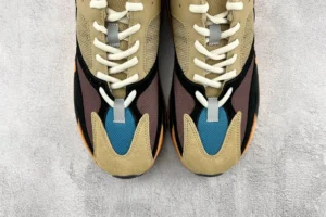 Adidas Yeezy Boost 700 Wave Runner beige teal black mesh suede sneakers