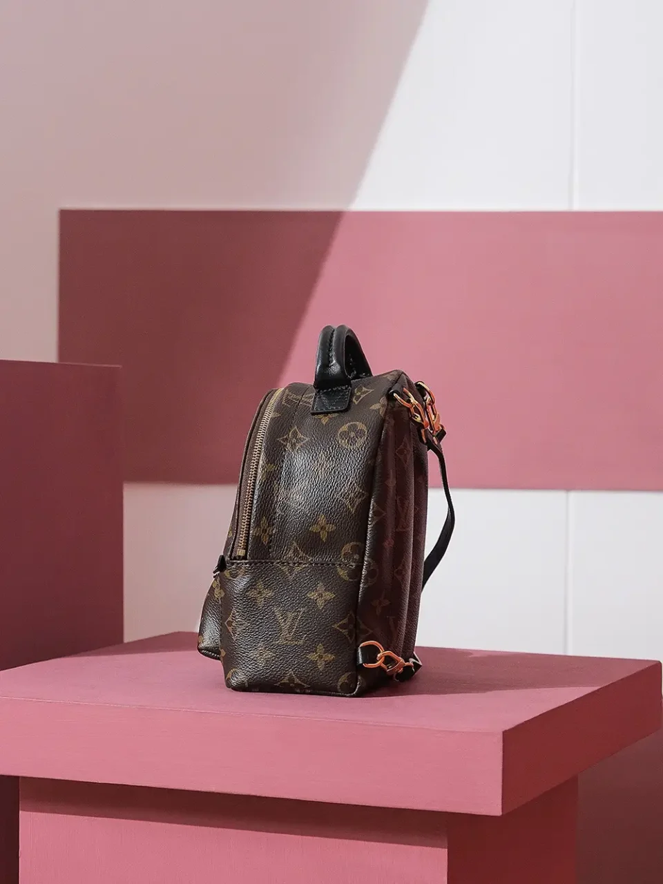 Louis Vuitton Palm Springs Mini Backpack M44867 monogram canvas brown leather trim