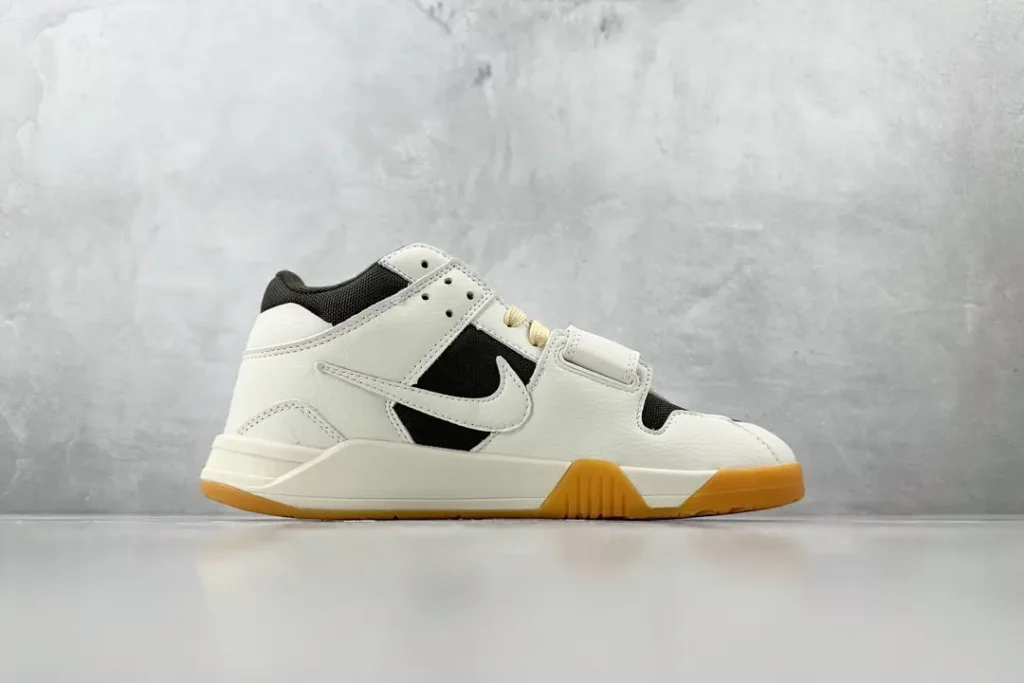 Nike Air Trainer 1 Mid white black classic leather sneakers gum sole