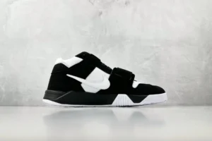 Nike Air Trainer 1 black white suede leather strap sneakers