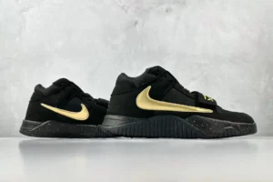 Nike Air Trainer 1 Mid black gold speckled midsole leather sneakers