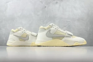 Nike Air Trainer 1 Vintage white light bone grey leather mesh sneakers