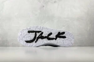 Nike Air Jordan 3 Jack White cracked sole with black signature detailing sneakers