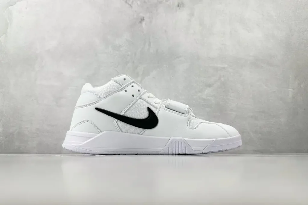 Nike Air Trainer 1 white black leather mesh sneakers with Velcro strap