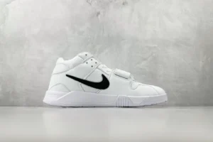 Nike Air Trainer 1 white black leather mesh sneakers with Velcro strap