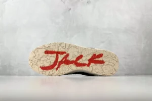 Nike Air Jordan 4 Retro OG Sail white black red leather sneaker with red Jack sole lettering