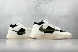 Nike Air Trainer 1 Vintage Sail black olive white leather sneakers with gum sole