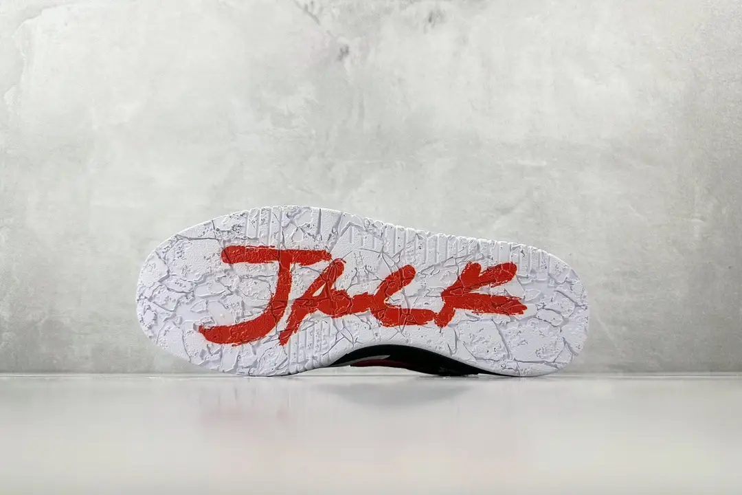 Nike Air Jordan 4 Retro Fire Red white black leather sneakers with red Jumpman sole logo