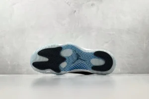 Air Jordan 11 Low Concord black white blue translucent rubber sneakers outsole view