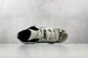 Air Jordan 10 Retro Snakeskin white black tan leather sneakers with snakeskin pattern