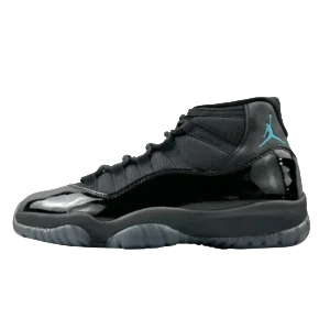 Nike Air Jordan 11 Retro 72-10 black turquoise patent leather sneakers
