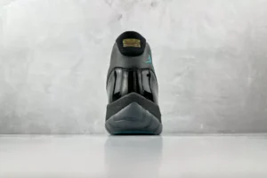 Nike Air Jordan 11 Retro Gamma Blue black gamma blue patent leather sneakers rear view