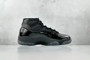 Nike Air Jordan 11 Retro Space Jam black colorway patent leather sneakers