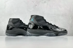 Nike Air Jordan 11 Retro Gamma Blue black turquoise patent leather sneakers