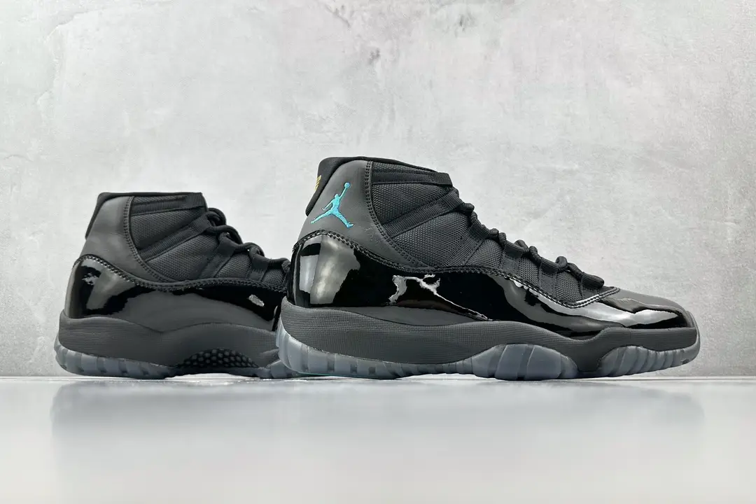 Nike Air Jordan 11 Retro Gamma Blue black turquoise patent leather sneakers