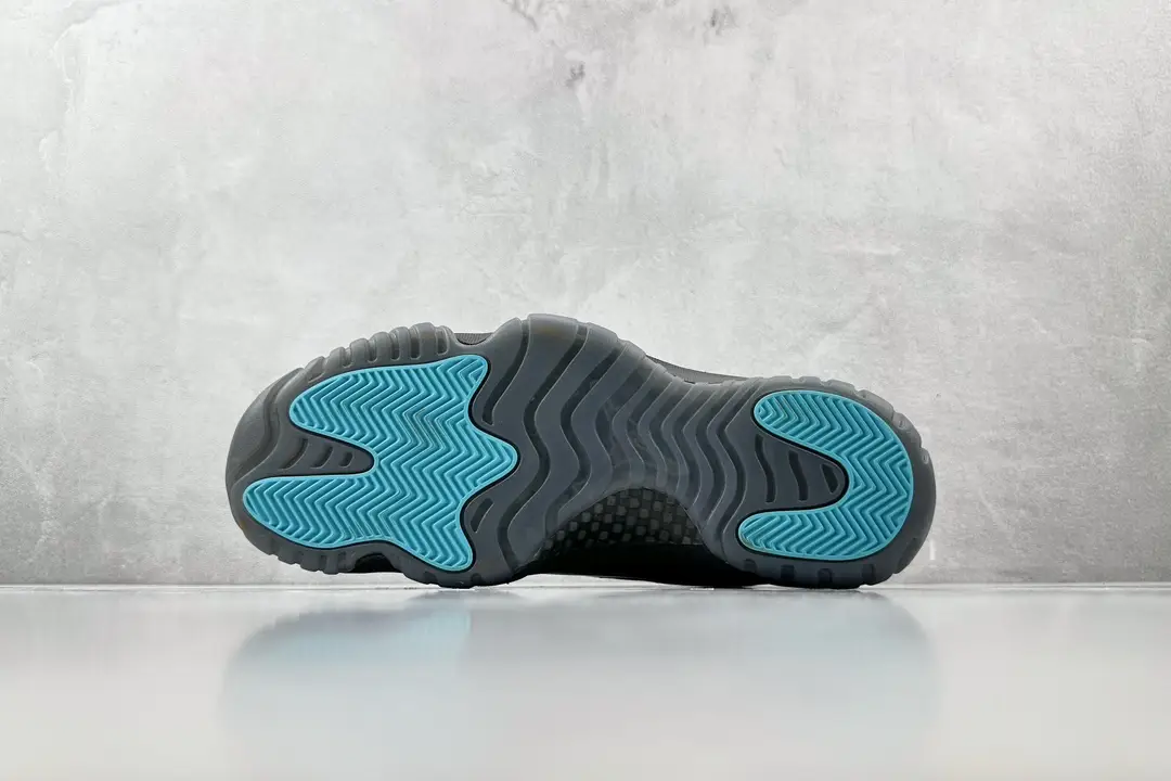 Nike Air Jordan 11 Retro Gamma Blue black blue rubber outsole sneakers