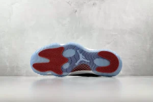 Nike Air Jordan 11 Retro Bred black white red translucent rubber outsole sneakers