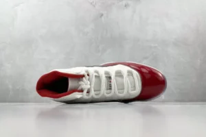 Nike Air Jordan 11 Retro Chicago red white black leather and mesh sneakers