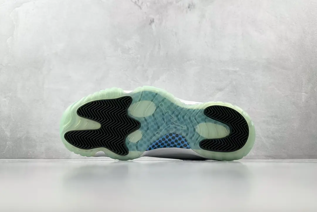 Nike Air Jordan 11 Retro Low Concord white black icy blue translucent outsole sneakers