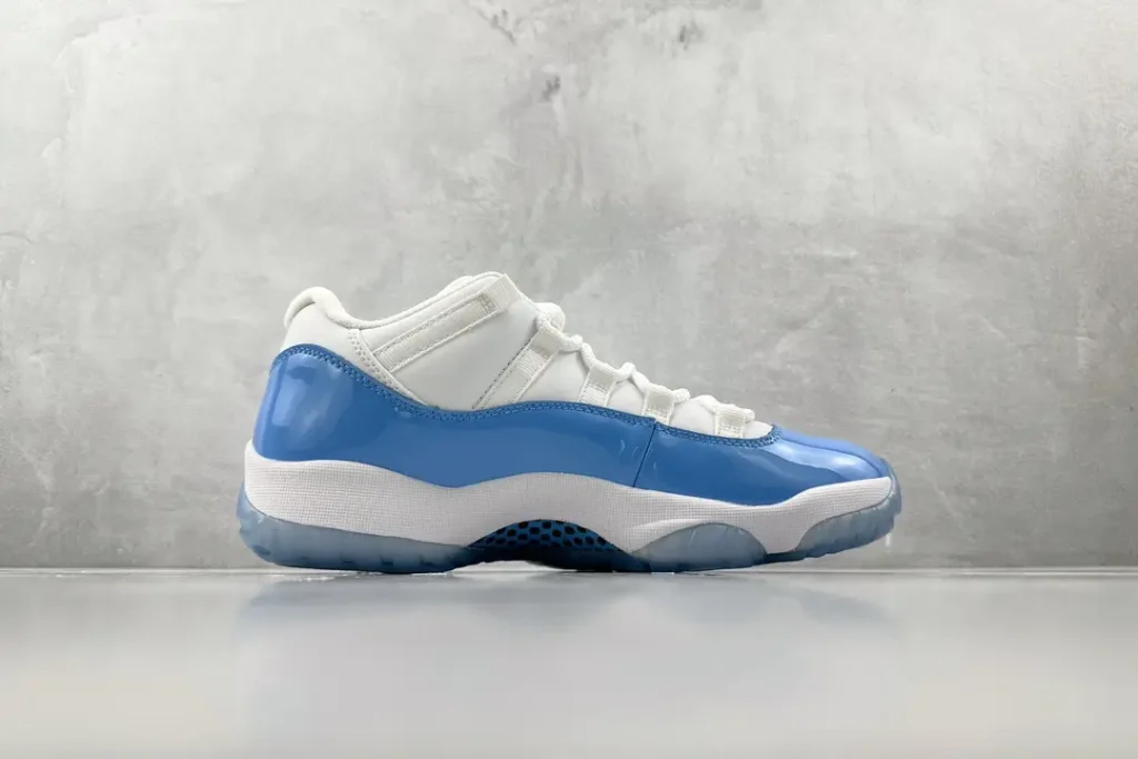 Nike Air Jordan 11 Retro Low Legend Blue white patent leather and mesh sneakers