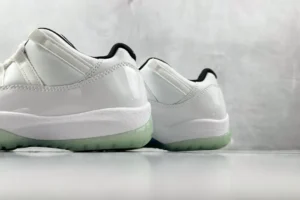 Nike Air Jordan 11 Low white black translucent sole patent leather sneakers